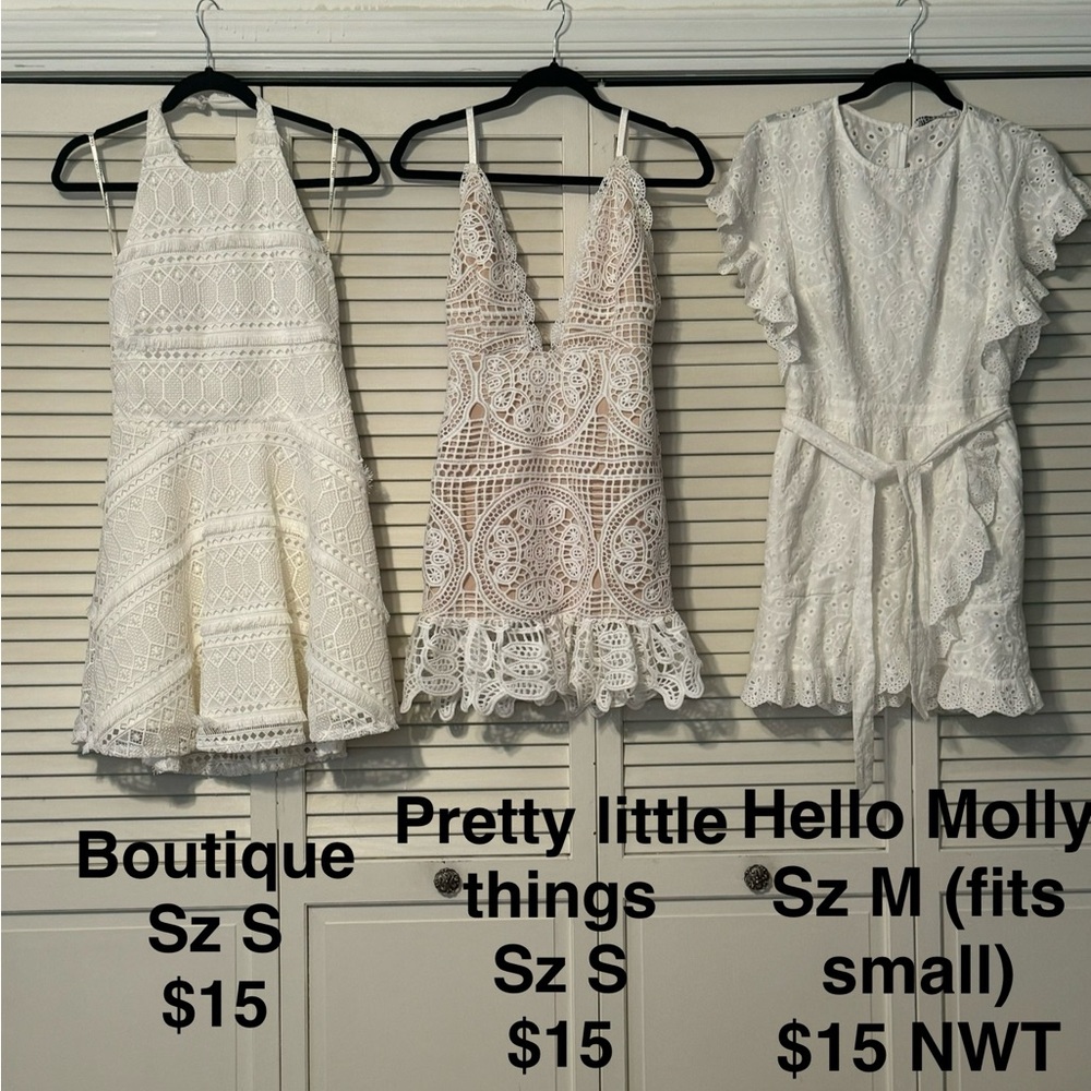 White lace dresses! Perfect for Bachelorette or Bridal 👰🏼